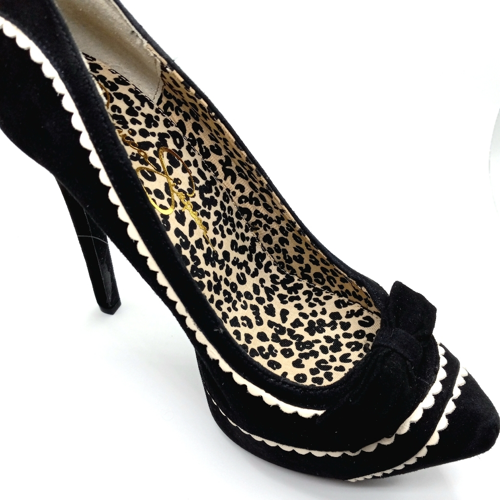 New Black Suede Jessica Simpson Stilettos Size 7